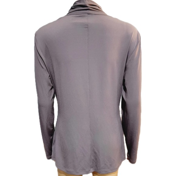 Eci Gray Long Sleeve Top Large NWOT - Picture 4 of 6